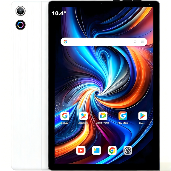 AEEZO 10.36'' Android 14 Tablet with 16GB RAM 128GB ROM 1TB TF Card Expandable Octa-Core, Widevine L1, 1280 * 800 HD Touchscreen, Face ID, Wi-Fi 6, Fast Charging - Silver