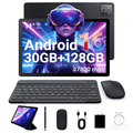 BUFO 11 Inch Tablet with Keyboard set, 30GB RAM+128GB ROM, 2000x1200 IPS HD Display, Dual Camera, 7800mAh, Black