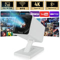 ANMESC 4K Mini Projector WiFi 6 and Bluetooth 5.0, 150 ANSI Lumens Portable Video Projector, Automatic Vertical Correction and 130 Inch Home Cinema Smart Projector Compatible with Phone/PC