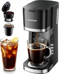 Mini Single Serve Coffee Maker for K-Cup Pods & Grounds, Hot & Iced