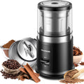 One Touch Coffee Grinder Electric, Spice, Herb, For Coffee Bean Spices and Seeds with 1 Removable Stainless Steel Bowl, Dry Grinder, Black