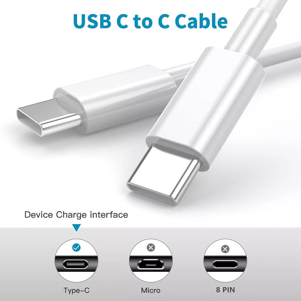 USB-C to USB-C Fast Charging Cable Type C Quick Data SYNC Cable