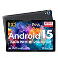 AEEZO 10inch Tablet Android 15 Tablet,Octa-core with 24GB+128GB Tablets, 5MP+8MP Camera,Widevine L1&NETFLIX Bluetooth 5.0 Tablet - Black