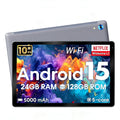 AEEZO 10inch Tablet Android 15 Tablet,Octa-core with 24GB+128GB Tablets, 5MP+8MP Camera,Widevine L1&NETFLIX Bluetooth 5.0 Tablet - Gray