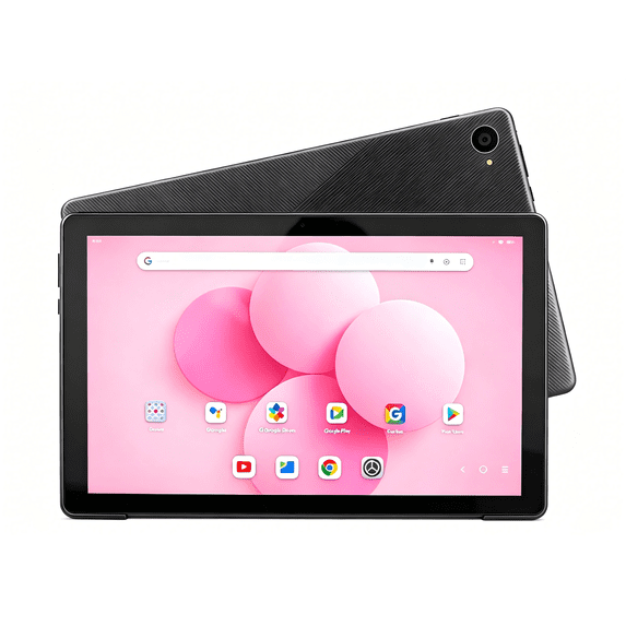 AEEZO Android 14 10.1 inch Tablets with 1280 * 800 IPS HD Touchscreen, 8-Core, 8GB RAM 64GB ROM+1TB TF, Widevine L1, Face ID, Wi-Fi 6 - Black