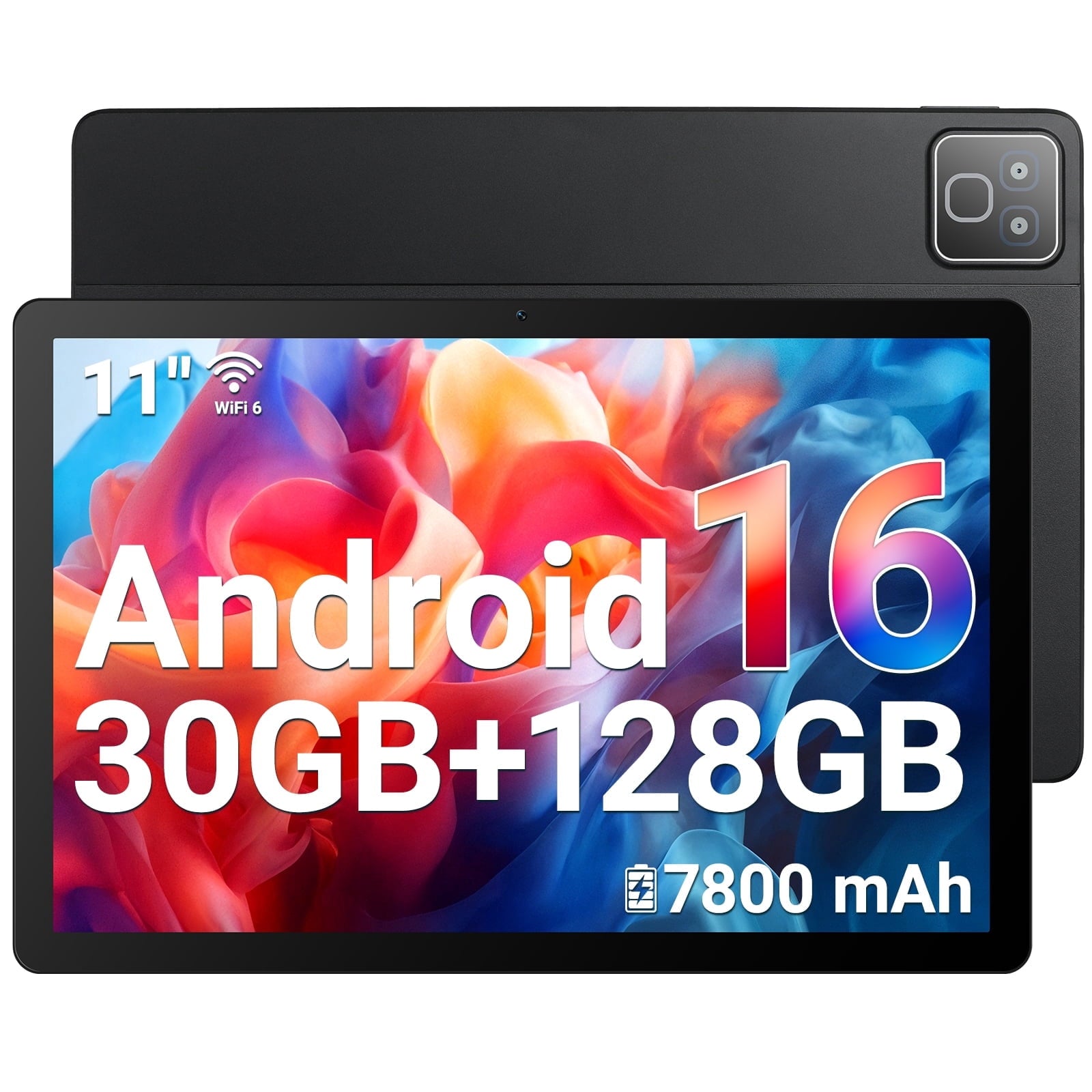 BUFO 11 inch Tablet , 30GB RAM 128GB ROM Octa-Core, 2K FHD 2000x1200 Display, 7800mAh Battery, 5G Wi-Fiual Camera, 7800mAh Large Battery, Widevine L1