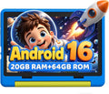 AEEZO Kids Tablet 10-Inch Android 16 for Ages 3-12, 5-Core 20GB+64GB (1TB Expandable), Parental Control, Pre-Installed KIDOZ & Shockproof Case (Blue)