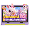 AEEZO AEEZO Kids Tablet 10-Inch Android 16 for Ages 3-12, 5-Core 20GB+64GB (1TB Expandable), Parental Control, Pre-Installed KIDOZ & Shockproof Case (Purple)