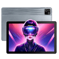 AEEZO 10 Inch Android Tablet, 30GB RAM 128GB ROM 2TB Expand, Octa-Core, Widevine L1, 6200mAh Fast Charge, WiFi 6 BT5.4, Gray
