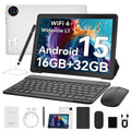 AEEZO 10.1 Inch Tablet Set with Keyboard and Mouse, 16GB RAM 32GB ROM 1TB Expand, 5G WiFi Octa-Core, White