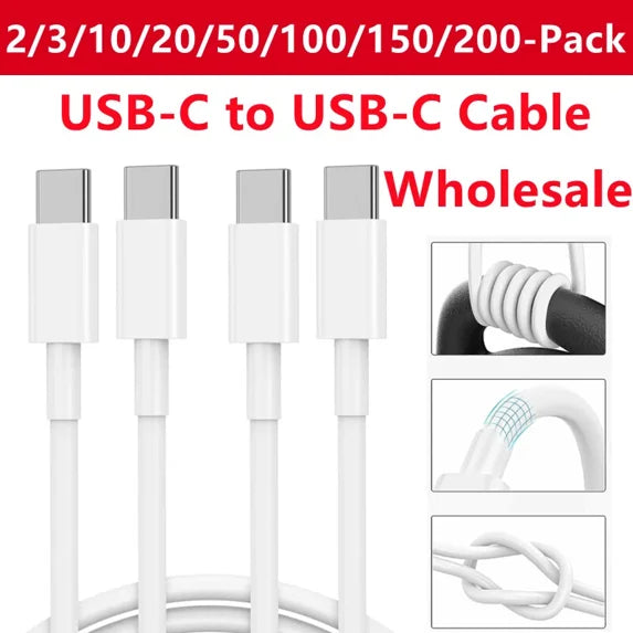 USB-C to USB-C Fast Charging Cable Type C Quick Data SYNC Cable