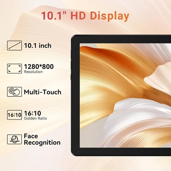 AEEZO Gemini AI 10 Inch Tablet with Keyboard set, 30GB+128GB, Android 16 Octa-Core & Split Screen, Wi-Fi 6, Dual Cameras, 5000mAh, Black